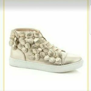 Gold hightop sneaker